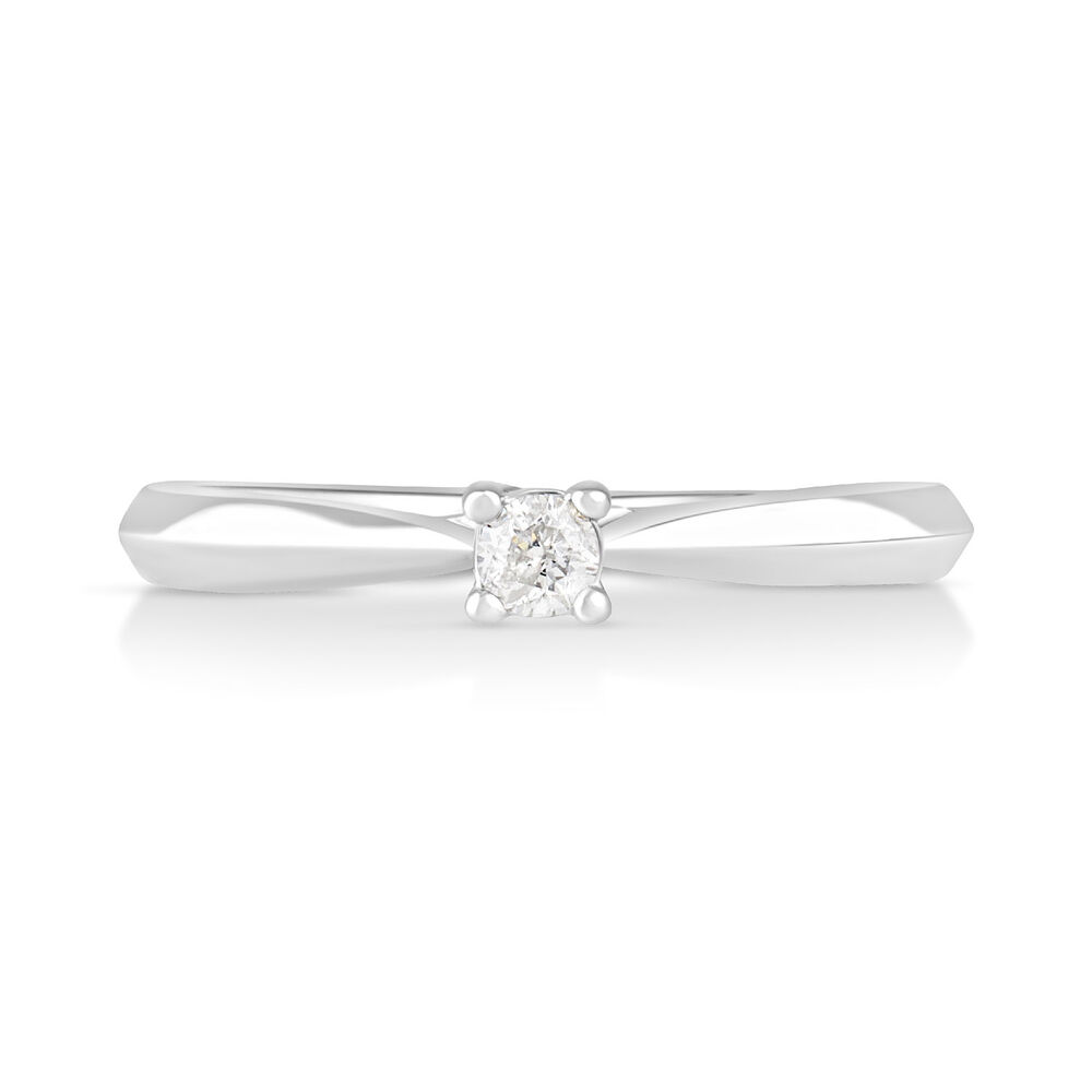 9ct White Gold Engagement Ring image number 1