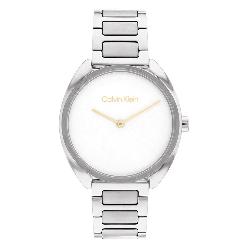 Calvin Klein Adorn 34mm White Dial Steel Bracelet Watch