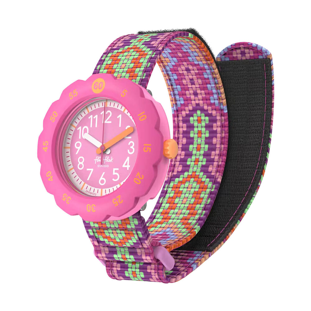 FLIK FLAK Loop In Pink 34.75mm Quartz Kids Watch