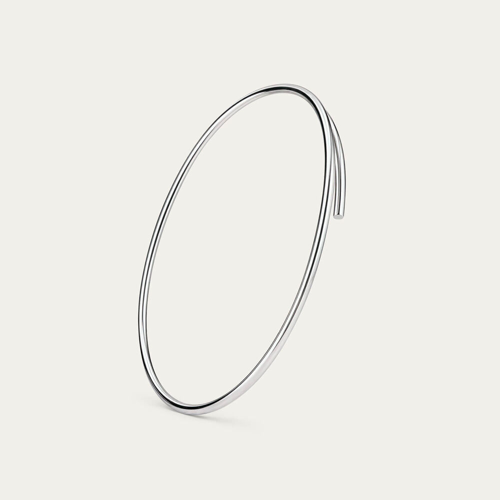 Sterling Silver Polished Two Piece Bangle