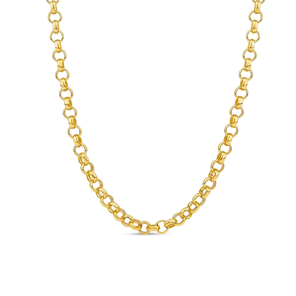 9ct Yellow Gold Round Belcher Chain Necklace image number 0