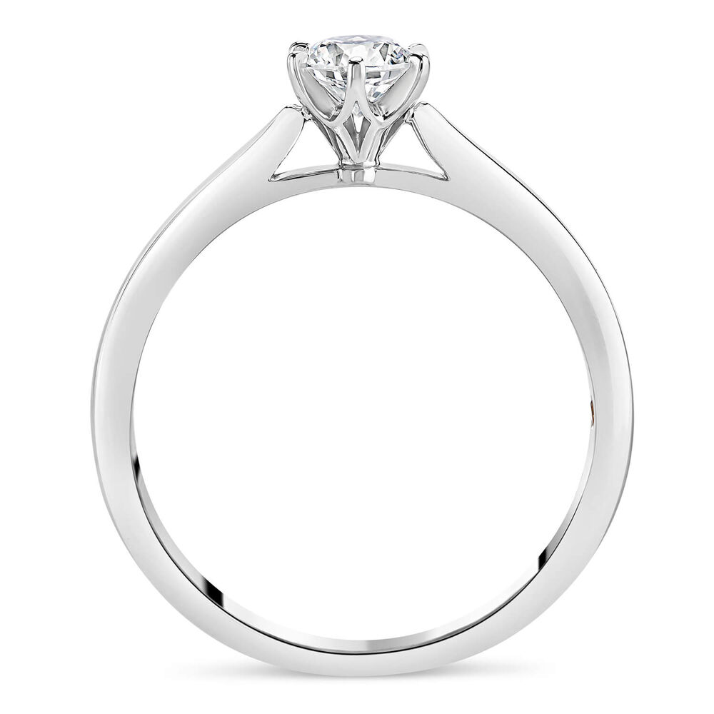 Northern Star 18ct White Gold 0.50ct Diamond Six Claw Solitaire Ring image number 2