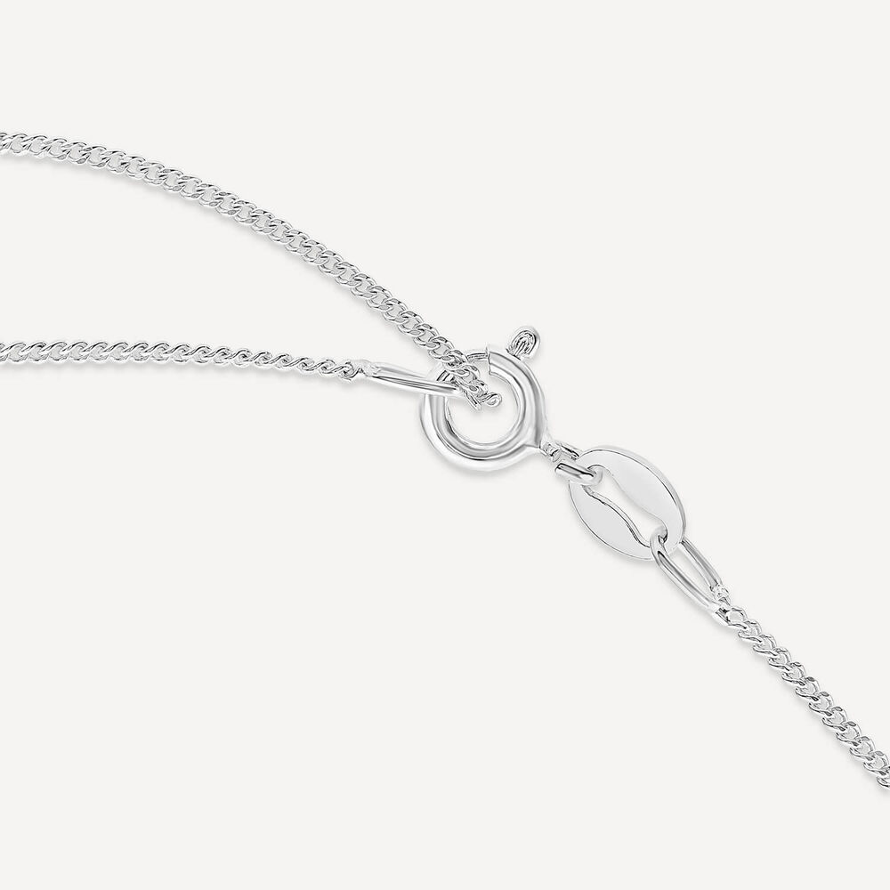 Sterling Silver Polished Heart Disc Pendant image number 4