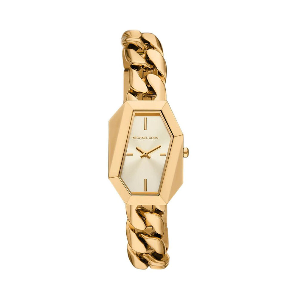 Michael Kors Mini Suri 24mm Gold Dial Stainless Steel Bracelet Watch image number 0