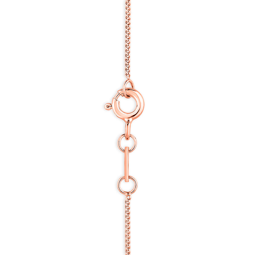 9ct Rose Pear Opal With Diamond Top Bottom Pendant image number 2