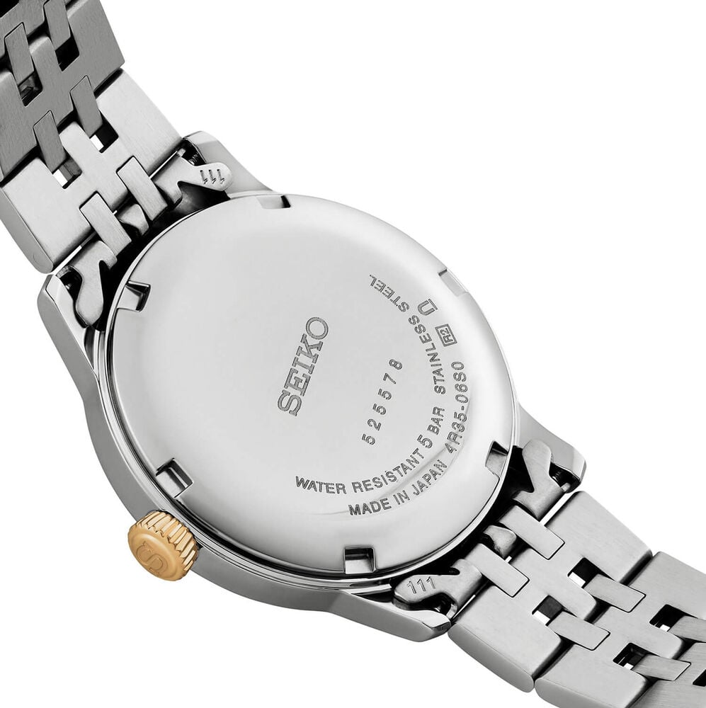 Seiko Presage Cocktail Time 'Frozen Daiquiri'  34mm Gold Dial Two Tone Steel Bracelet Watch image number 2