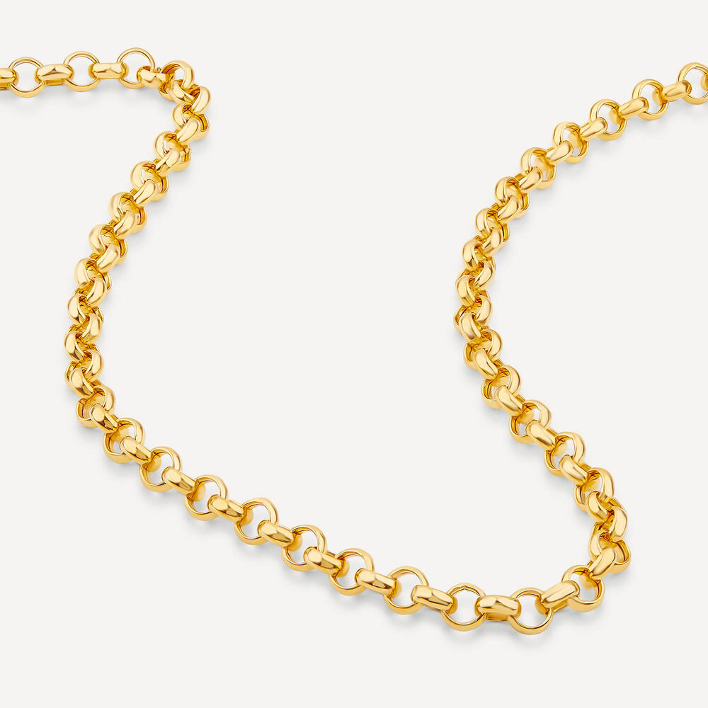 9ct Yellow Gold Round Belcher Chain Necklace image number 2