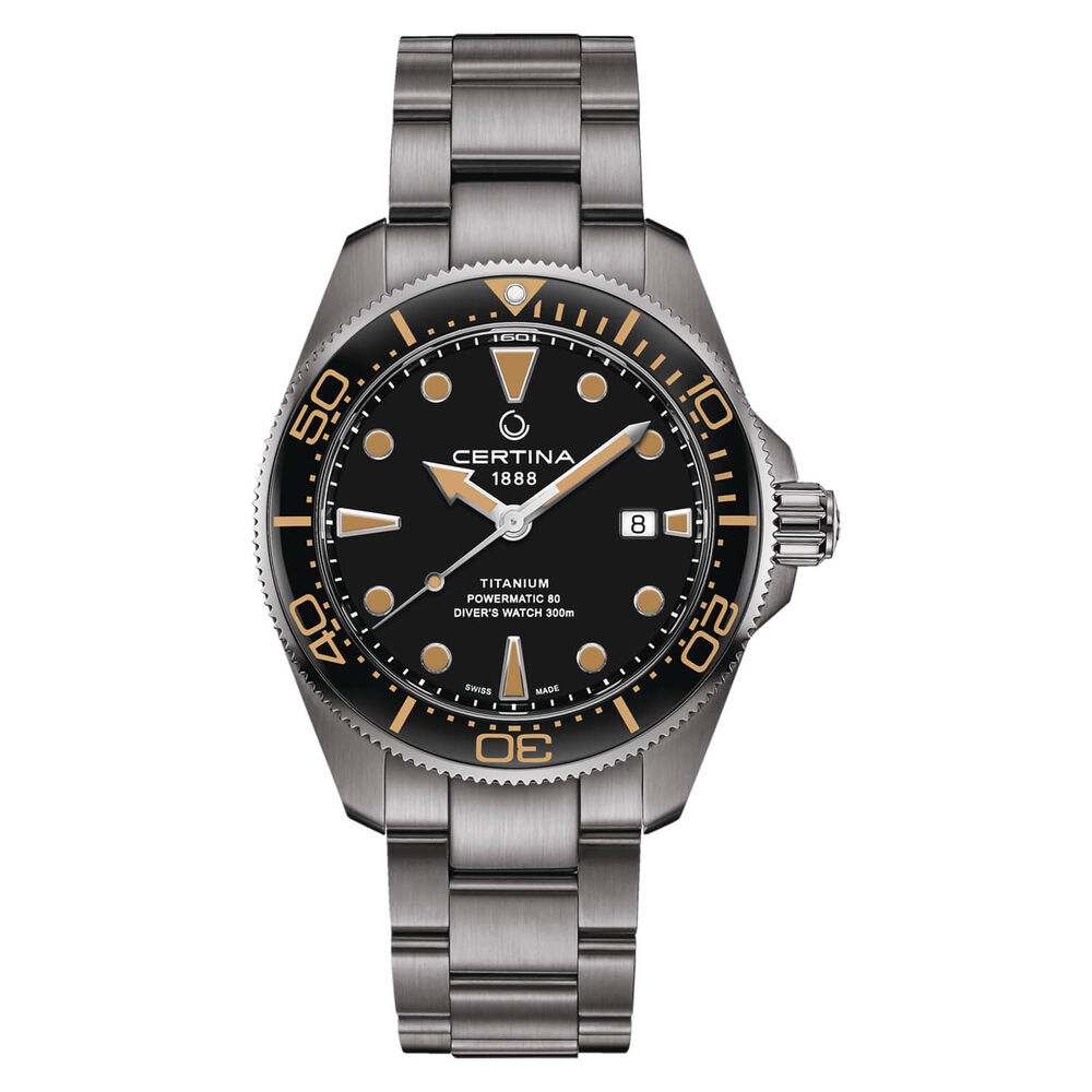 Certina DS Action Diver 43mm Black Dial & Ceramic Bezel Titanium Case Watch image number 0