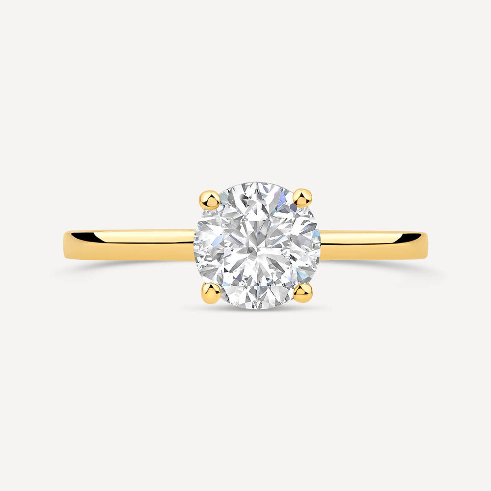 9ct Yellow Gold Round Brilliant Cubic Zirconia Promise Ring