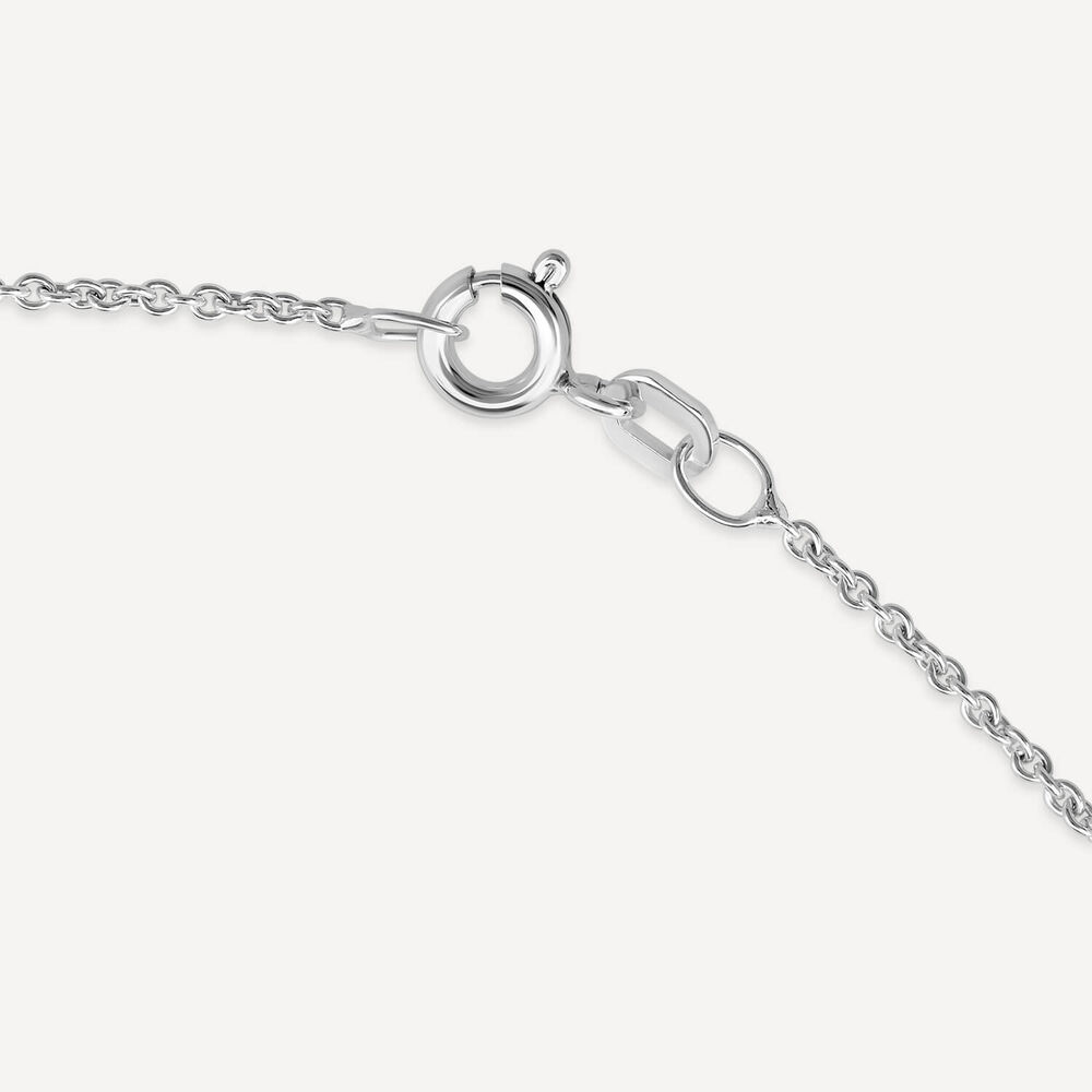 Sterling Silver Marquis Cluster Pearl Drop Pendant image number 3