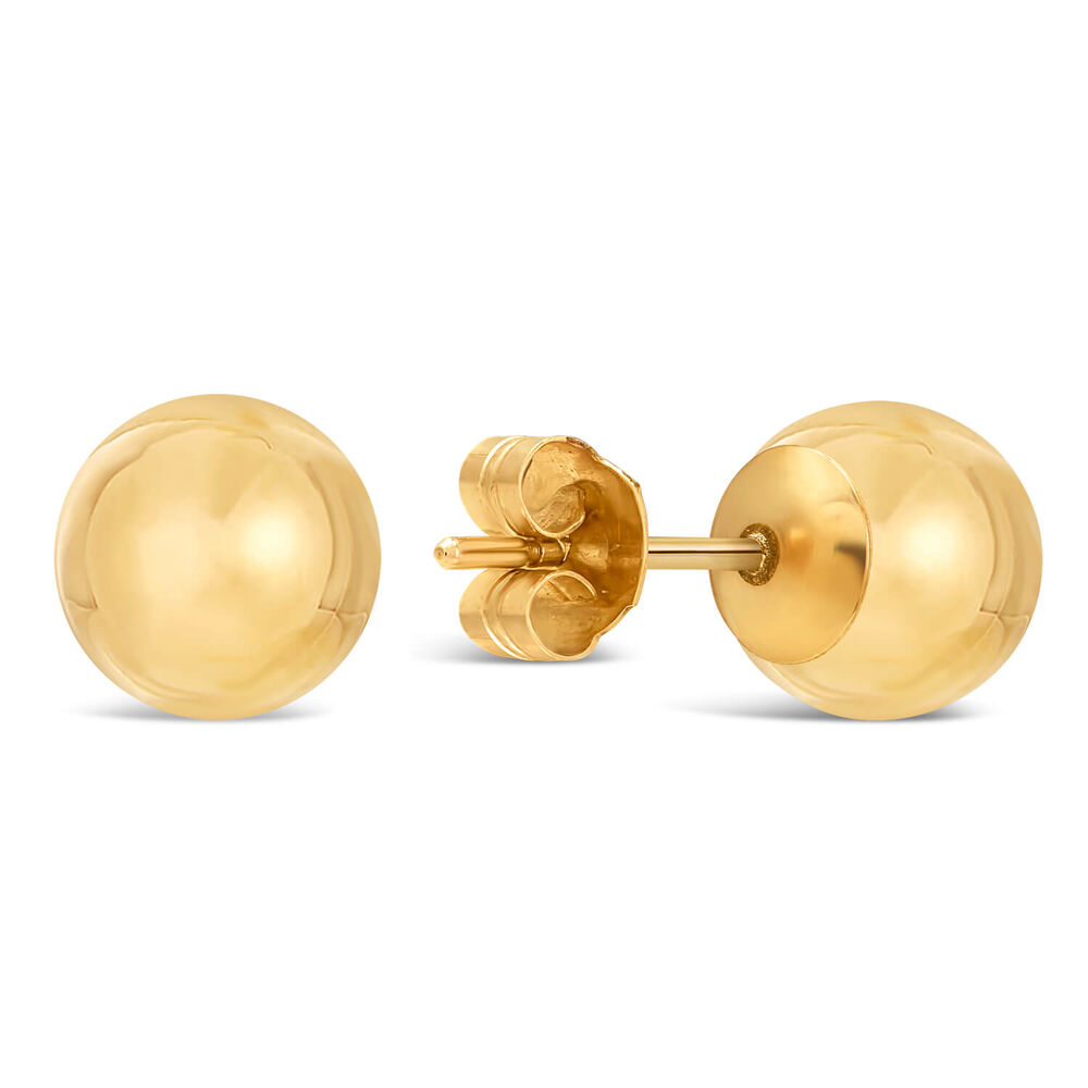 9ct Gold Stud Earrings image number 2