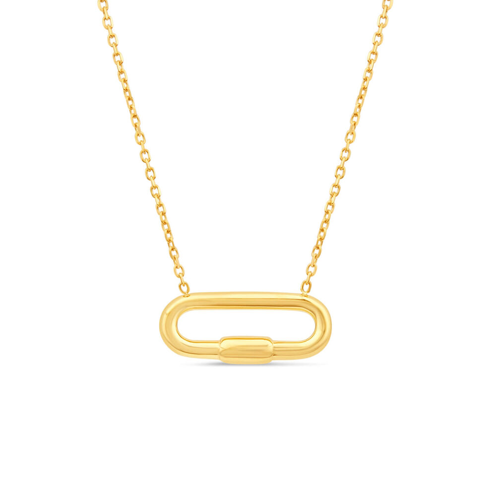 9ct Yellow Gold Carabiner Pendant image number 0