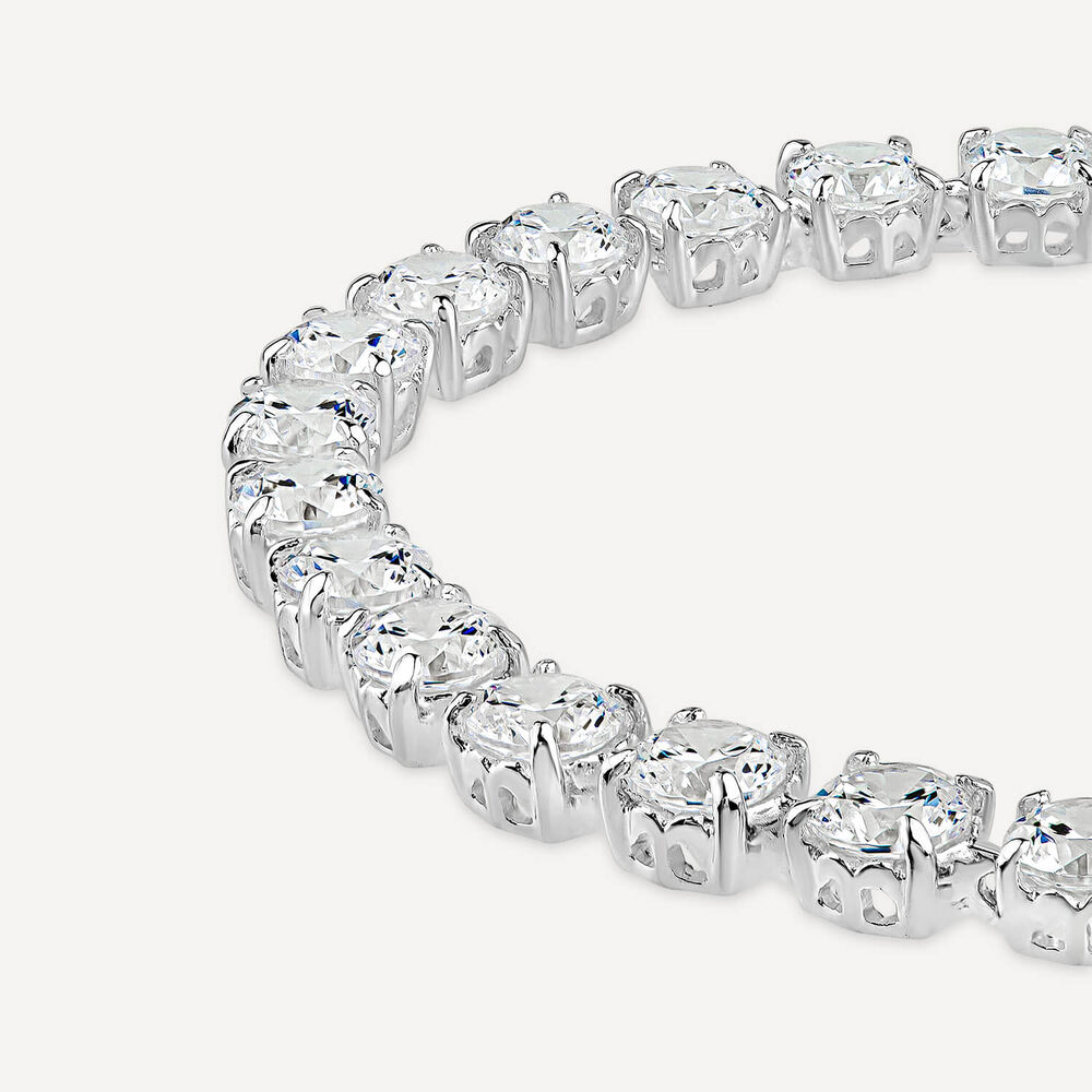 Sterling Silver Cubic Zirconia Claw Set Tennis Bracelet
