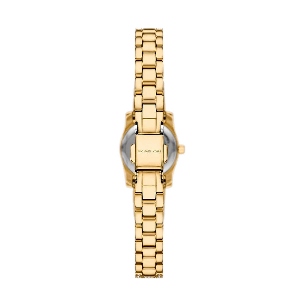 Michael Kors Lexington 19mm Gold Dial Gold Tone Stainless Steel Bracelet Watch image number 2