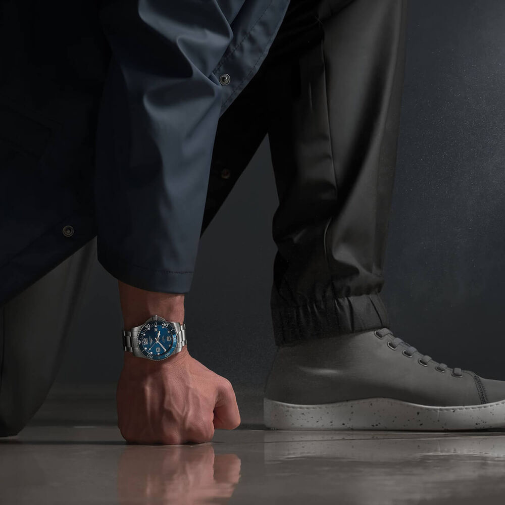 Longines Diving HydroConquest 41mm Automatic Blue Dial Bracelet Watch image number 6