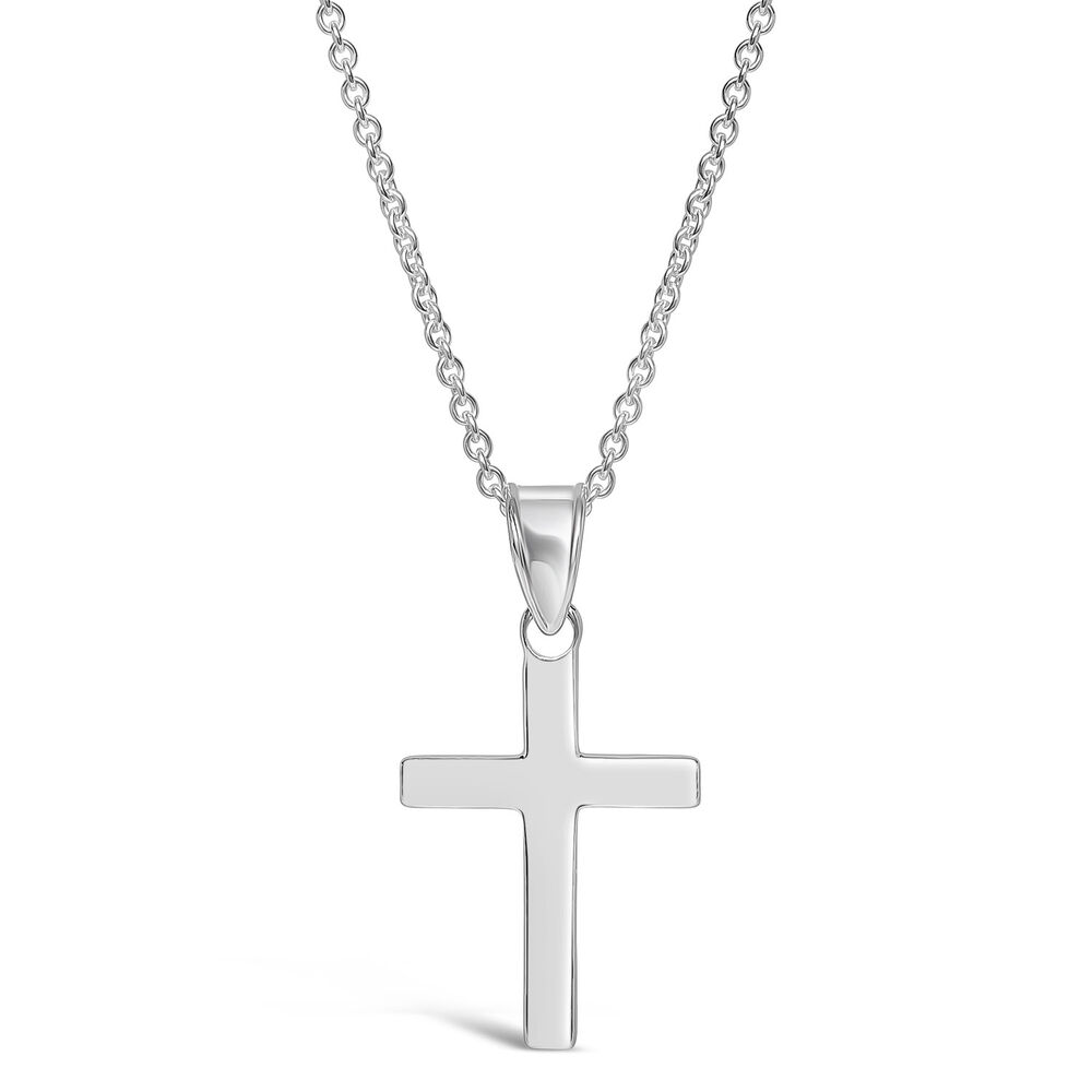 Sterling Silver Cross Necklace (Chain Included)