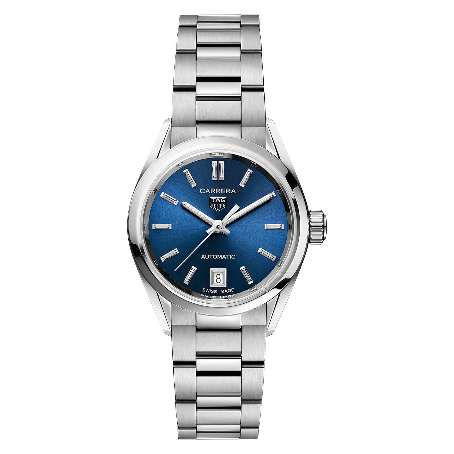 TAG Heuer Carrera Date 29mm Blue Dial Stainless Steel Bracelet Watch