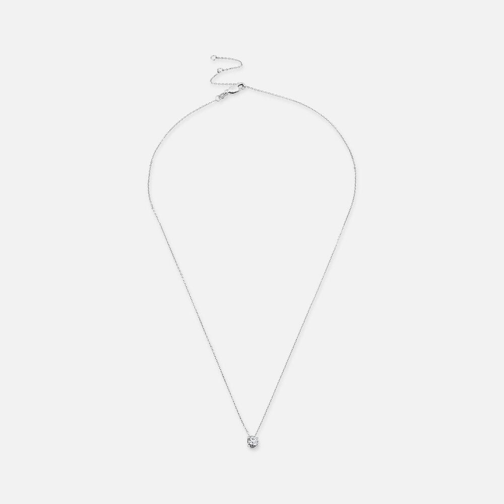 Born 9ct White Gold Lab Grown 0.30ct Diamond Round Brilliant Pendant