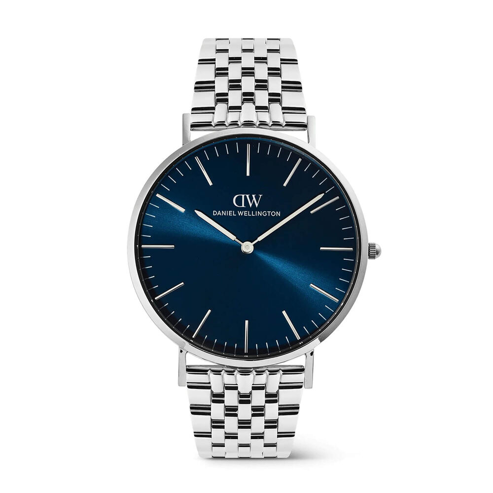 Daniel Wellington Classic 40mm Blue Sunray Dial Stainless Steel Bracelet Watch