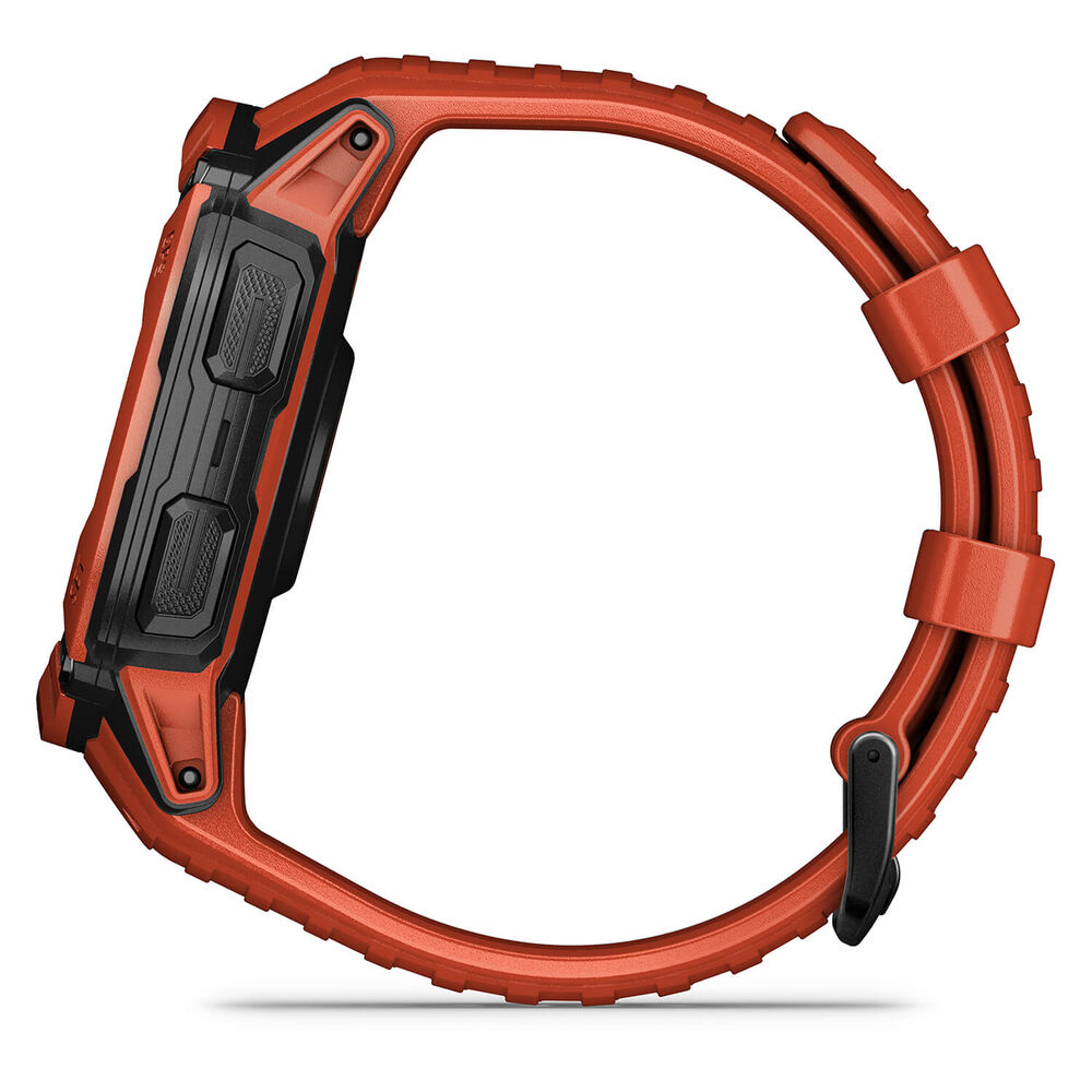 Garmin Instinct 2x Solar Flame Red 50mm Silicone Strap Watch image number 4