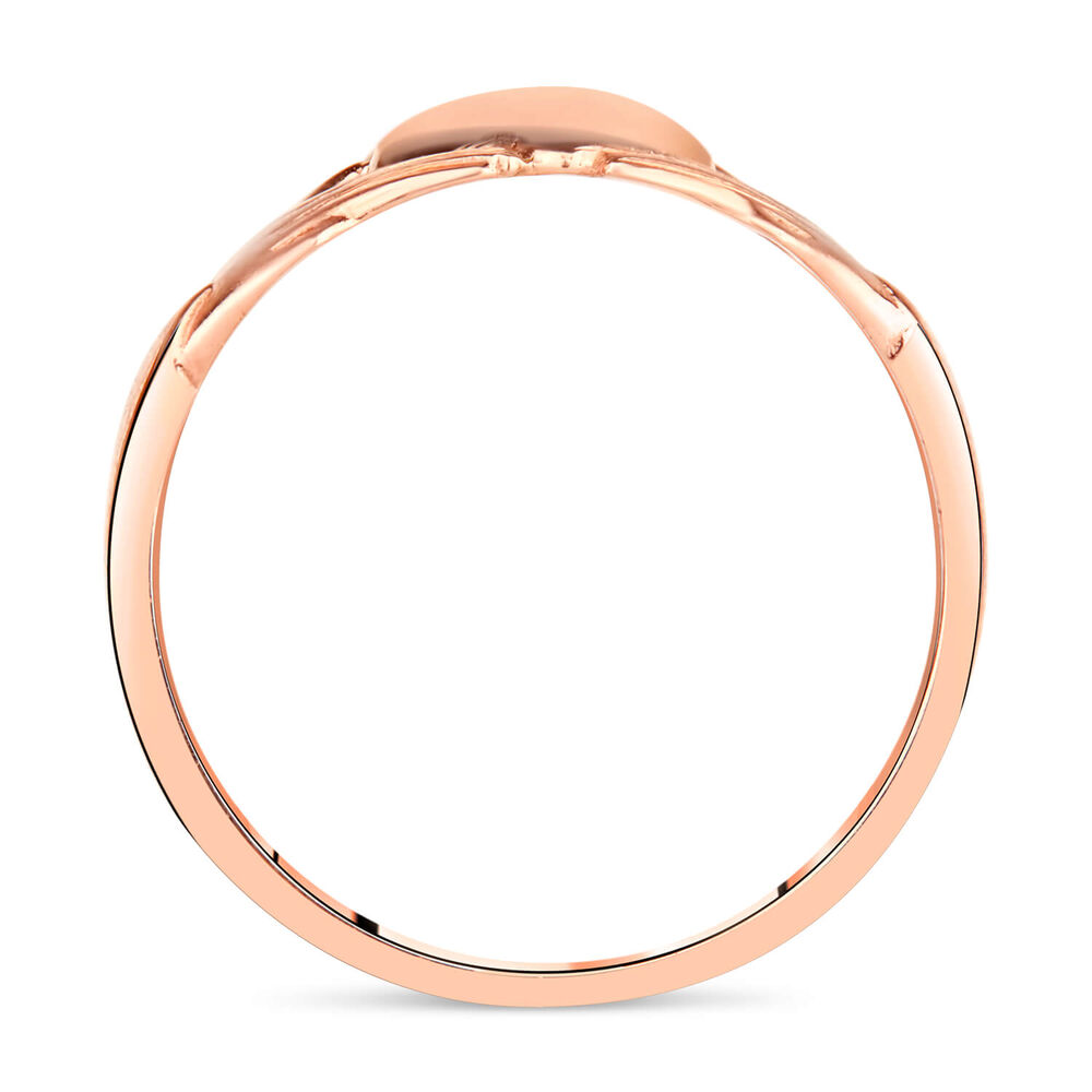 10ct Rose Gold Simple Ladies Claddagh Ring image number 2