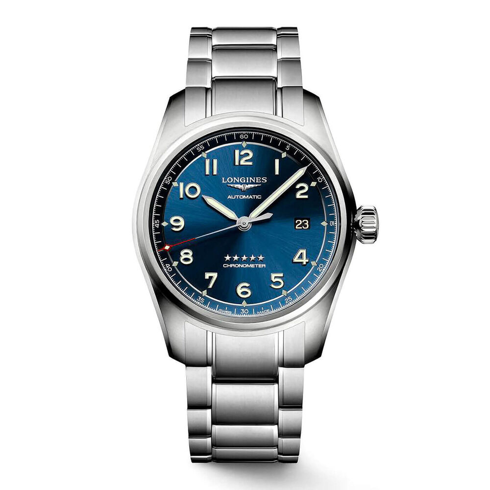 Longines Spirit Automatic 40mm Blue Dial Steel Case Bracelet Watch