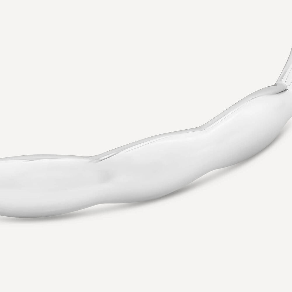 Sterling Silver Polished Wave Bangle image number 3