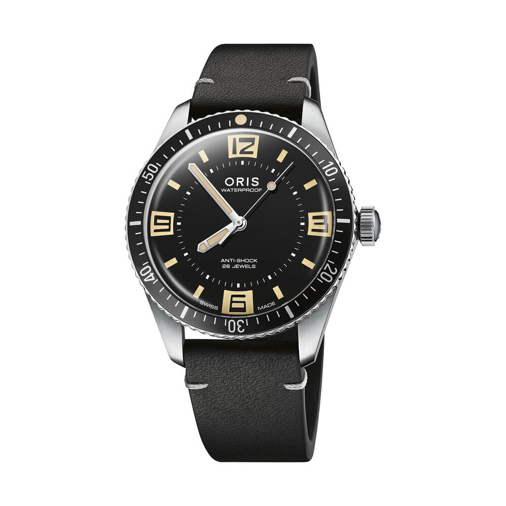 Oris Divers Sixty-Five 60th Anniversary Edition 40mm Black Dial Steel Bracelet Watch image number 3