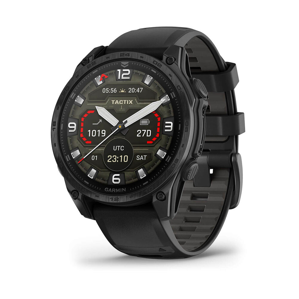 Garmin tactix® 8 AMOLED 47mm Dial Black Silicon Strap Watch image number 0