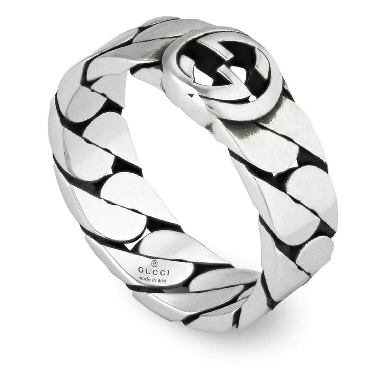 Gucci Interlocking G Silver 6mm Band Ring