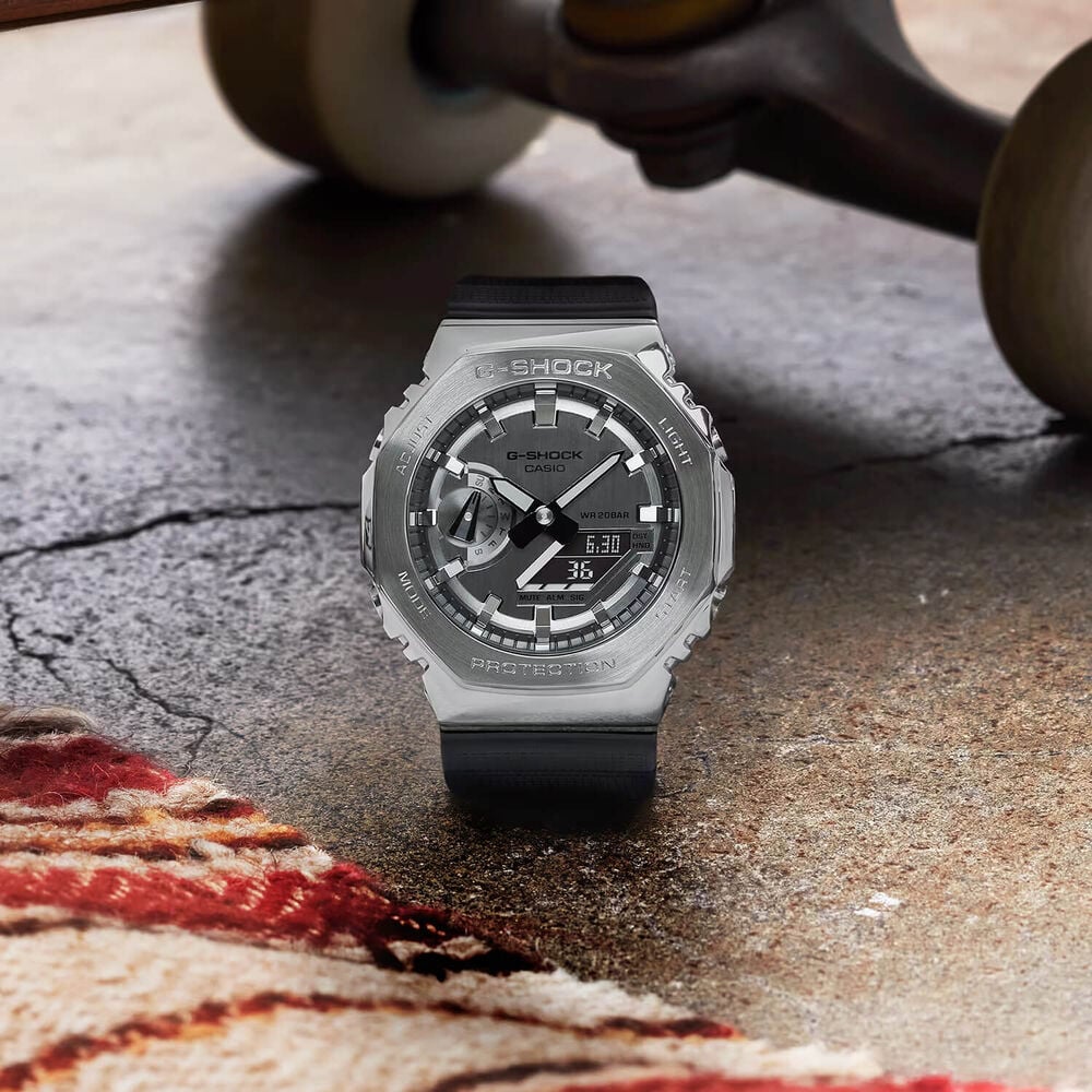 G-SHOCK 49.3x44.4mm Grey Analogue & Digital Display Black Resin Strap Watch