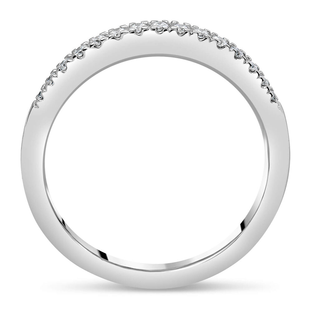9ct White Gold 0.07ct Diamond Claw Eternity Ring image number 4