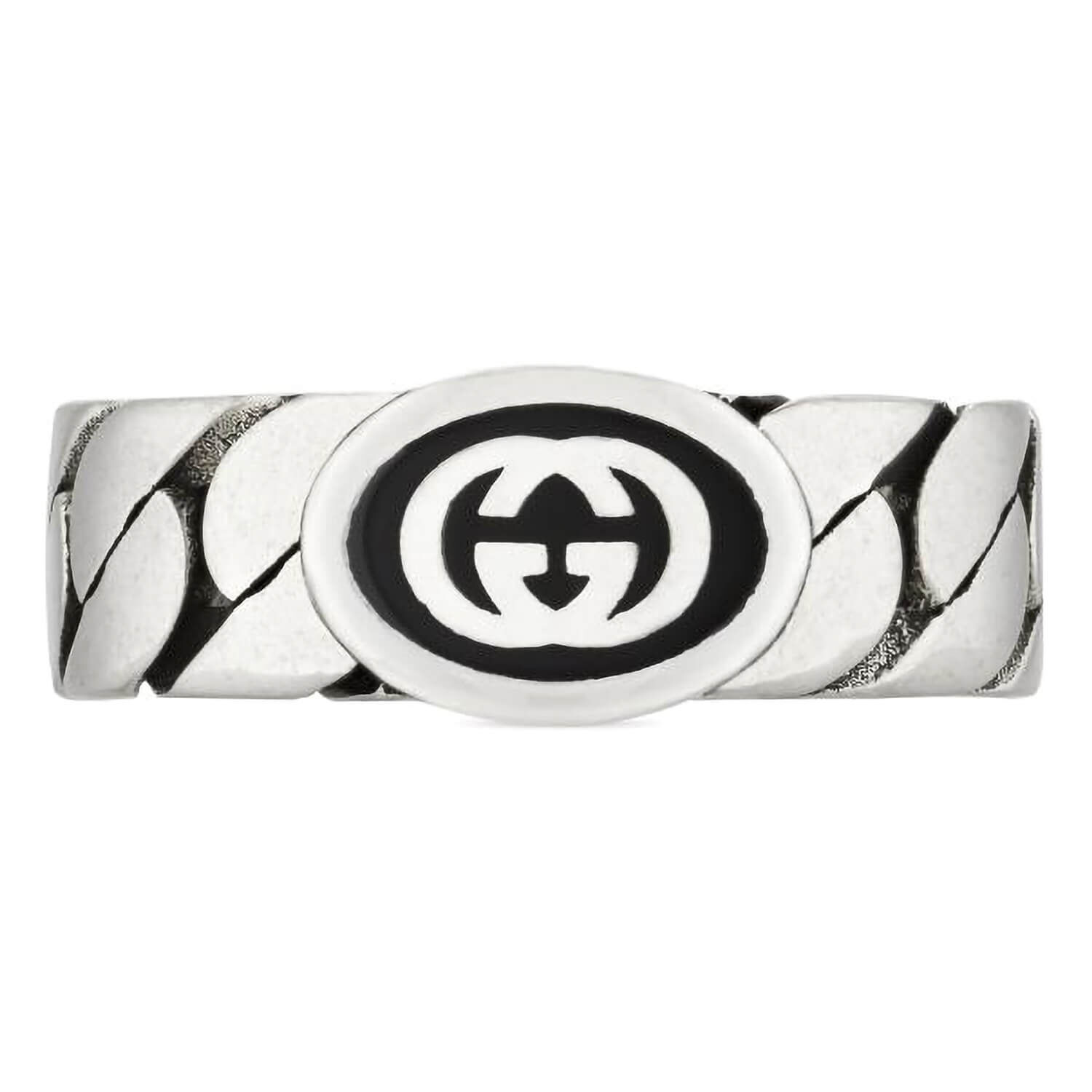 Gucci interlocking g outlet silver ring