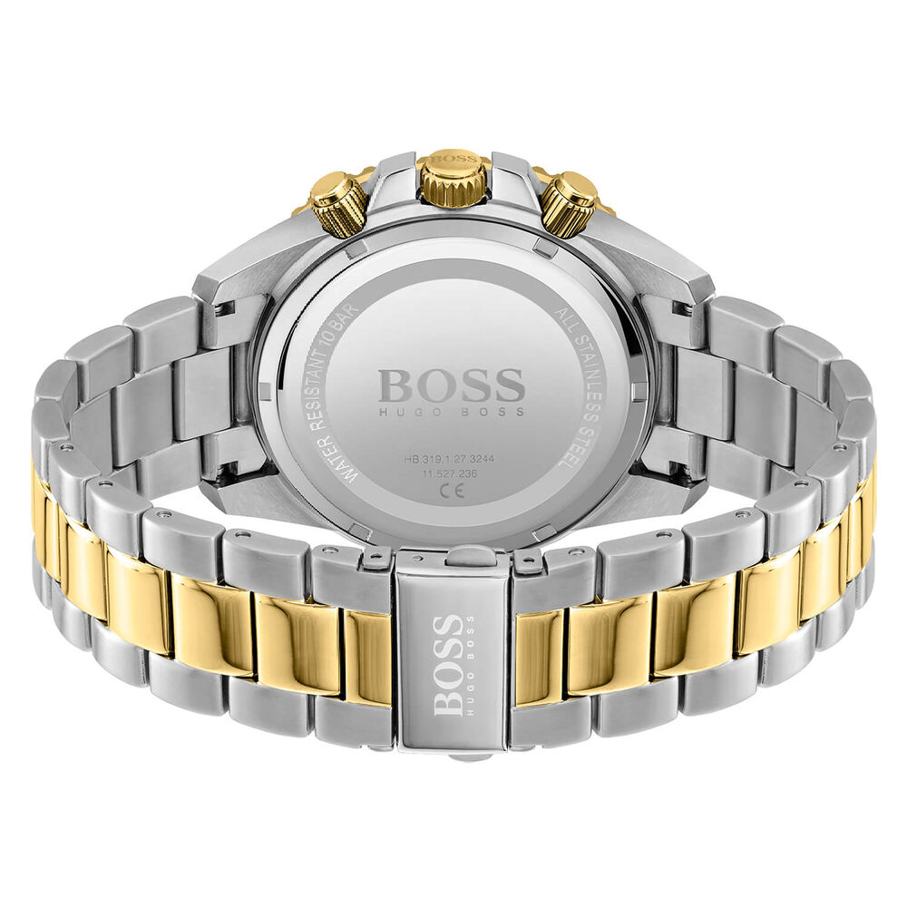 Hugo BOSS Admiral 46mm Black Dial Chrono 2Tone Case Bracelet Watch image number 2