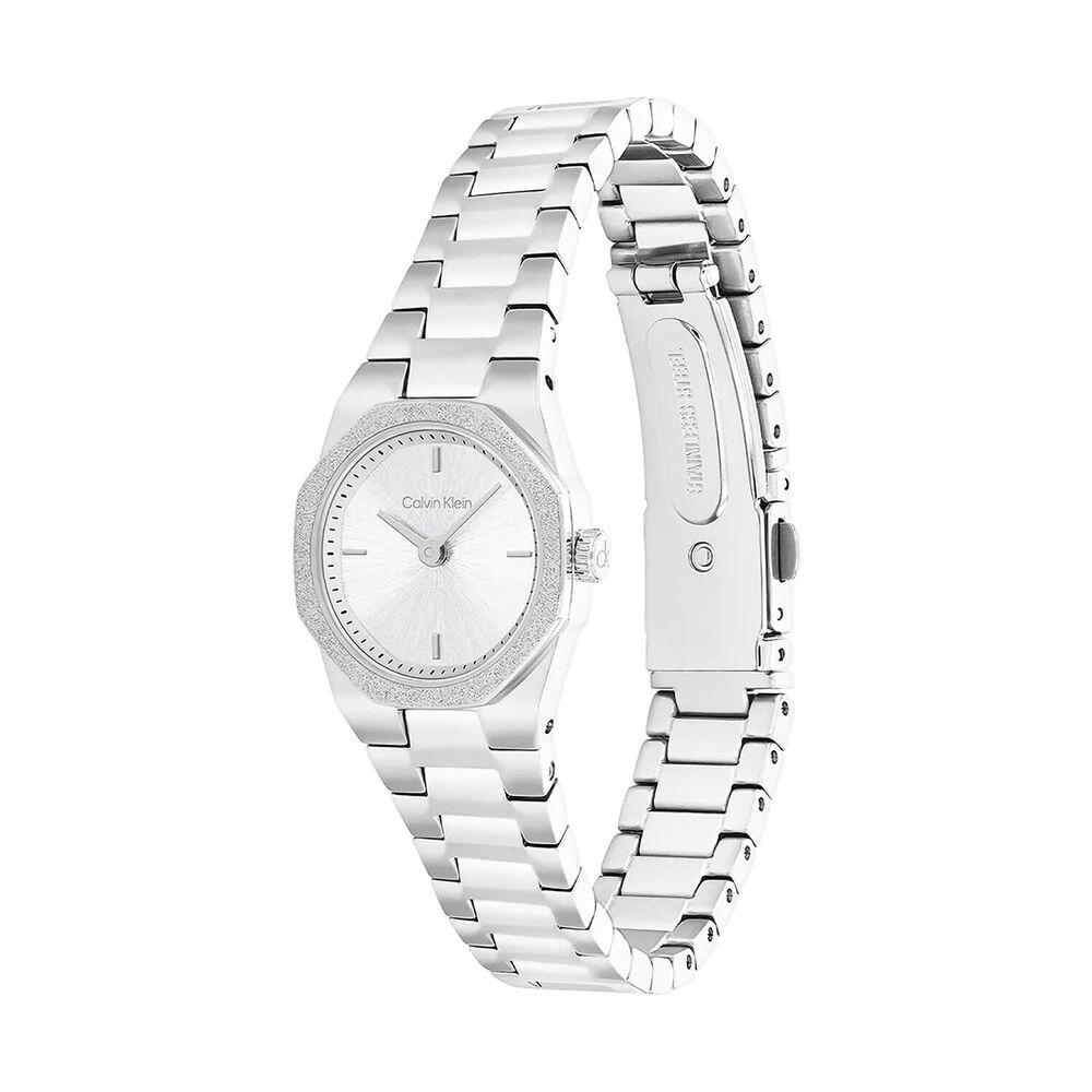 Calvin Klein Geometric Elegance 23mm Silver Dial Stainless Steel Bracelet Watch image number 1