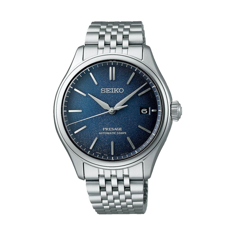 Seiko Presage Classic 'Ai-iro' Japan Blue 40mm Dial Steel Bracelet Watch