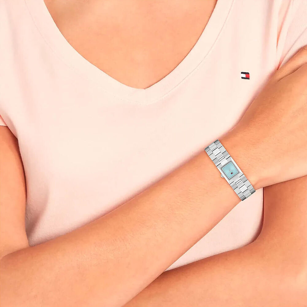 Tommy Hilfiger 25mm Blue Dial Stainless Steel Bracelet Watch image number 3