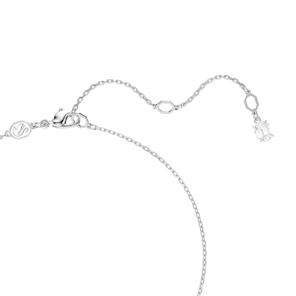 Swarovski Matrix Crystals & Cubic Zirconia & Crystal Pearl Rhodium Plated Circle Pendant