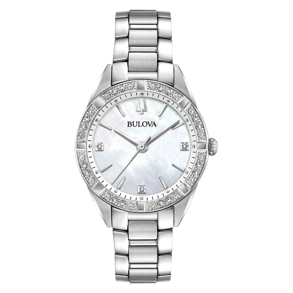 Bulova Sutton Diamond 32mm Pearlised Dial Bracelet Watch