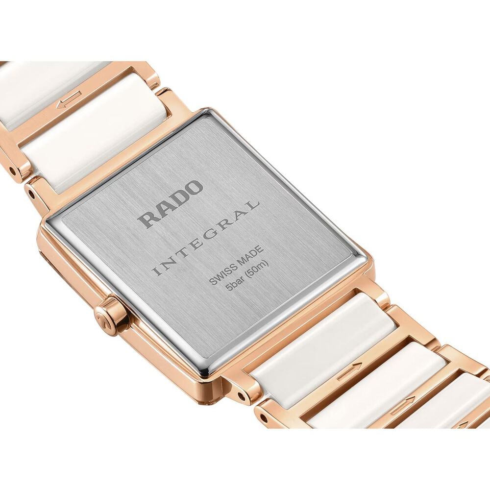 Rado Integral 23mm White Mother of Pearl Dial Two Tone Steel & Ceramic Bracelet Watch