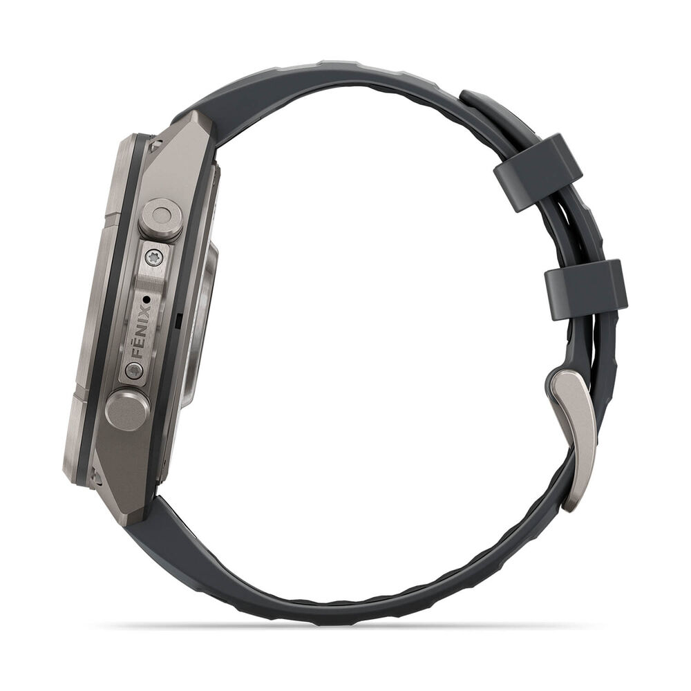 Garmin fenix 9 Pro 47mm Titanium Graphite/Black Silicone Strap Watch