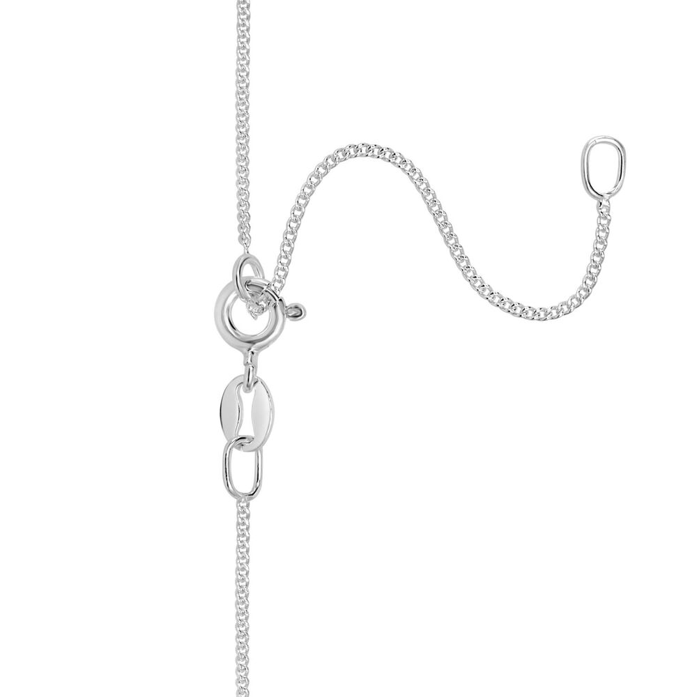Sterling Silver Block Initial R  Pendant image number 2