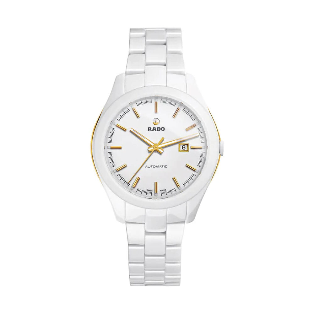 Pre-Owned Rado Hyperchrome 36mm White Dial Ceramic Bracelet Watch