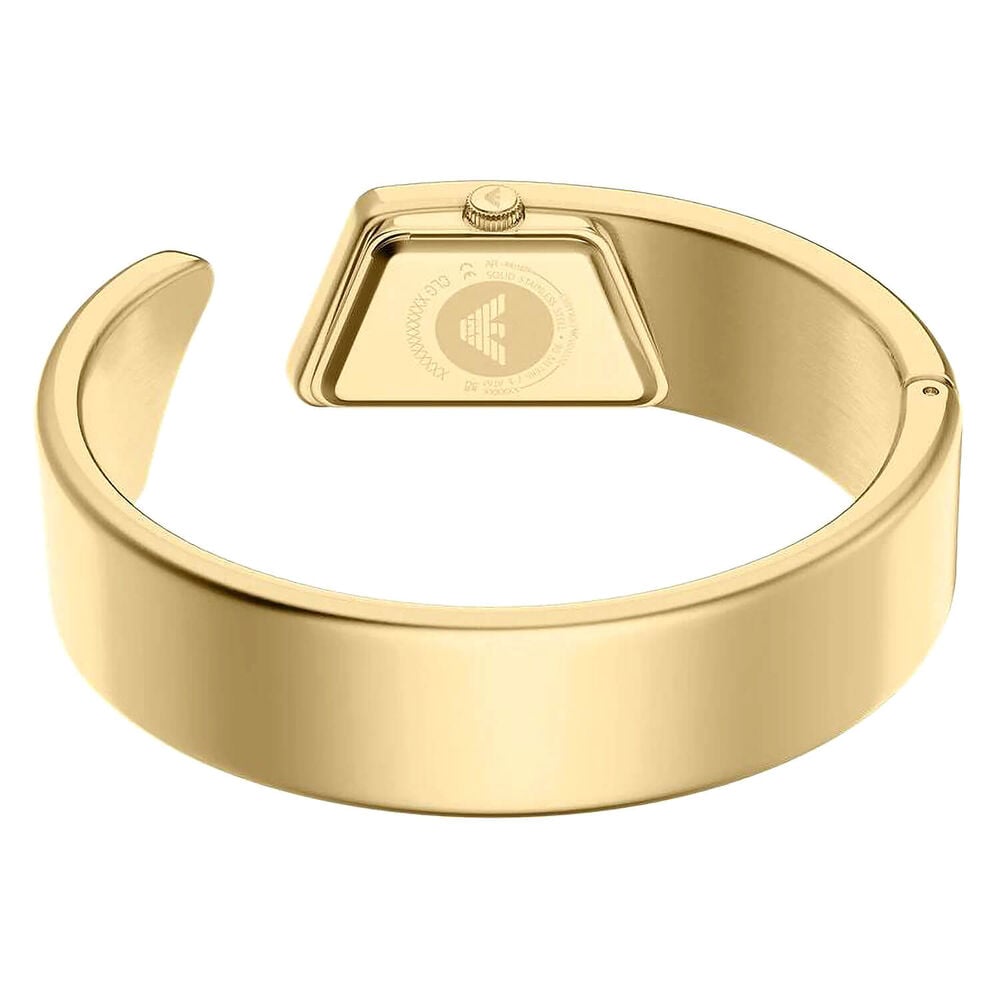 Emporio Armani 20mm Pale Gold Dial Gold Tone Stainless Steel Bangle Bracelet Watch