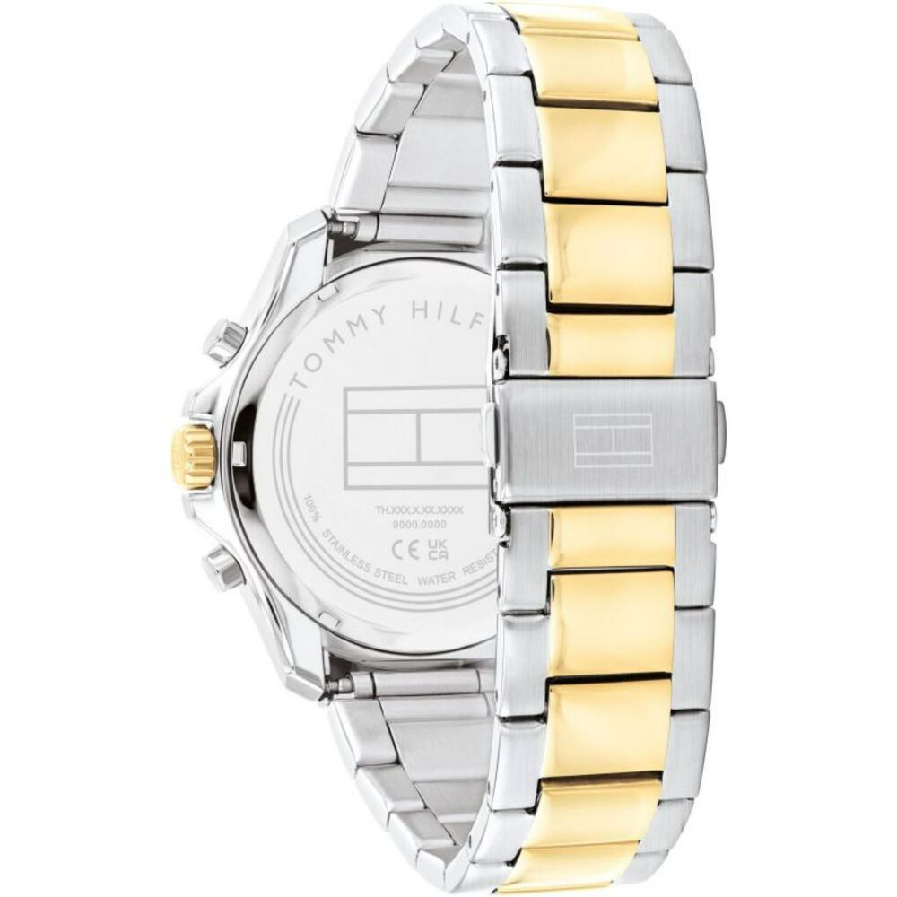 Tommy Hilfiger 43mm Black Chrono Dial Yellow Gold & Steel Case Watch image number 1