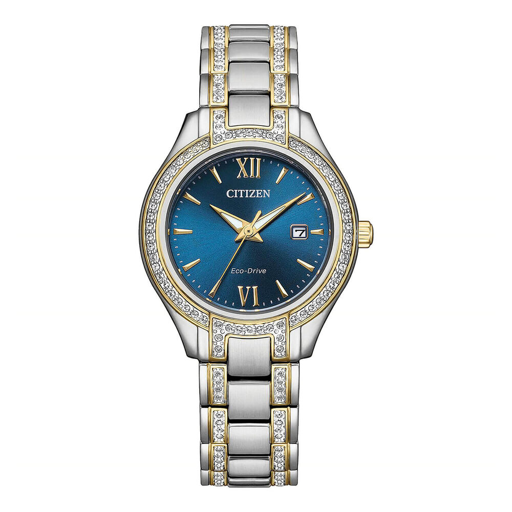Citizen Silhouette 30mm Diamond Blue Dial Two-Tone Bracelet Watch image number 0