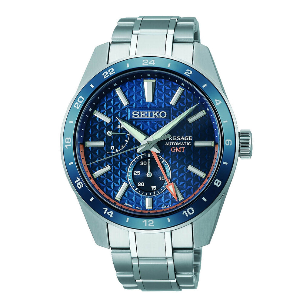 Seiko Presage Prestige Line 42mm Blue Dial Bracelet Watch