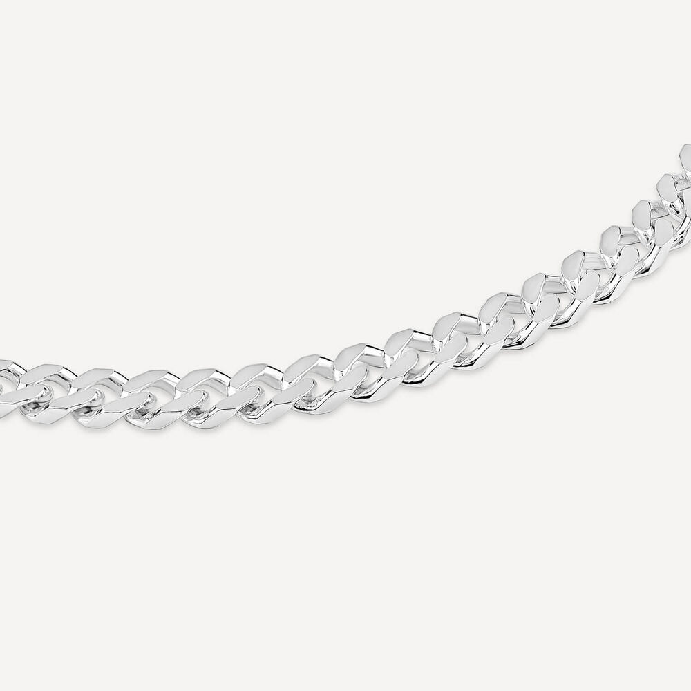 Sterling Silver Square Curb 20' Men's Chain image number 3