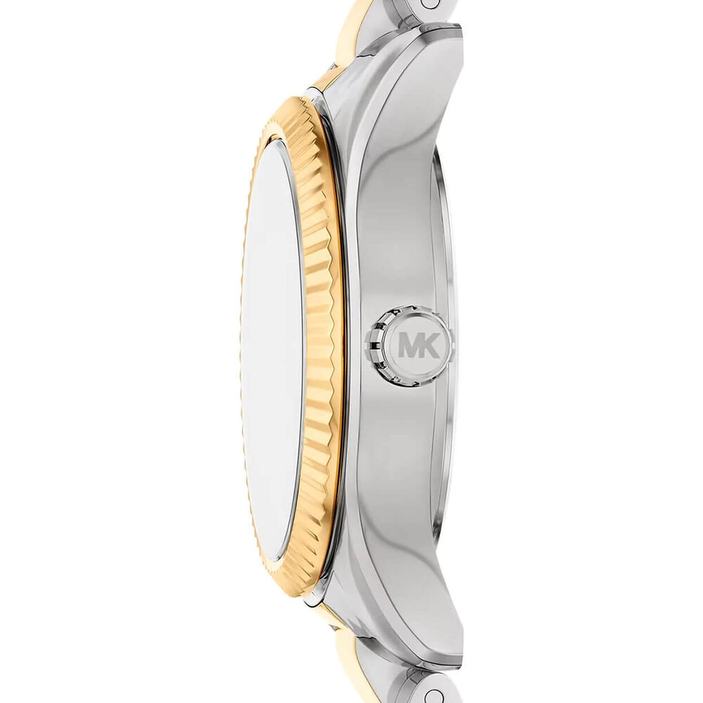 Michael Kors Petite Lexington 26mm Turquoise Dial Two Tone Stainless Steel Bracelet Watch