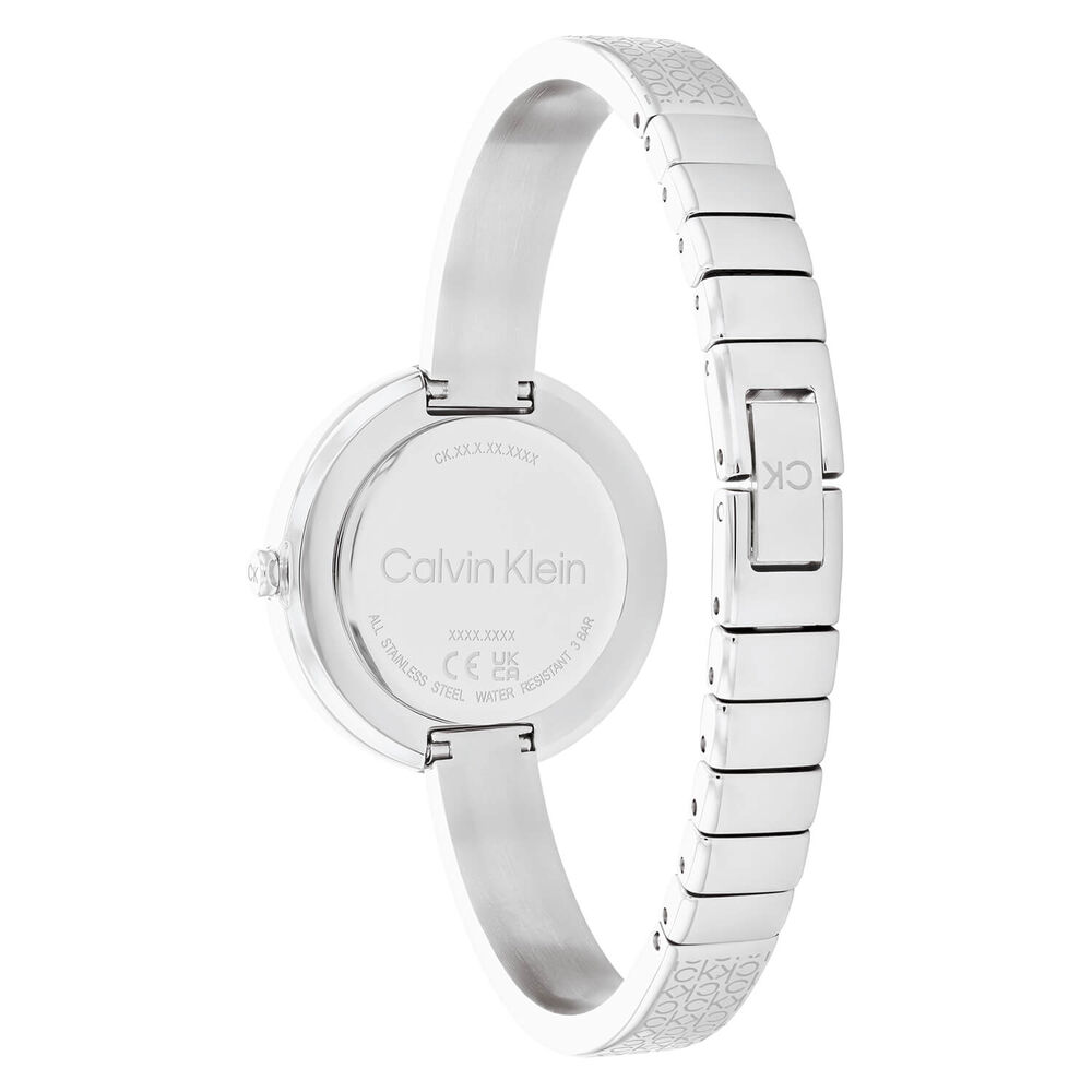 Calvin Klein Sculptural Shining 30mm Silver Dial Steel Bangle Bracelet Watch